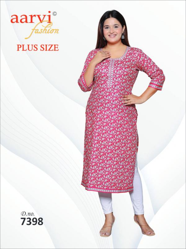 Aarvi Plus Size Vol-4 – Straight Kurtis